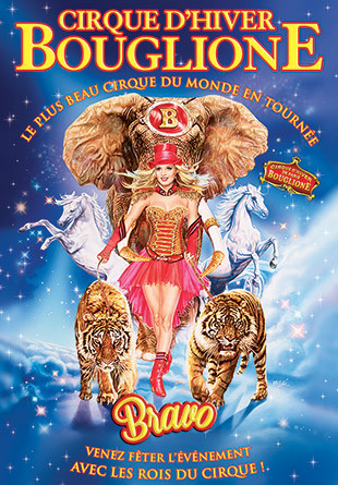 affiche tournée cirque d'hiver bouglione bravo 2016